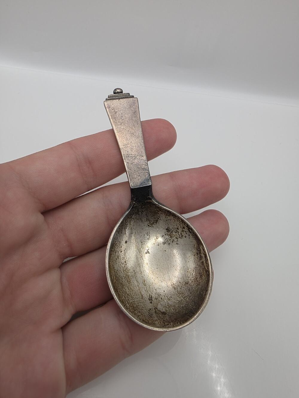 Vintage Georg Jensen Sterling Silver 925 Pyramid Spoon